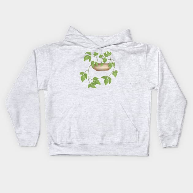 Poison ivy on a pot Kids Hoodie by Amalus-files